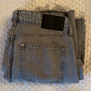 H&M Gray Baggy Wide Denim Jeans size 4